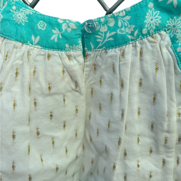 Peek - Tiered Metallic Ditsy Dress - 4/5y - Picture 8 of 11